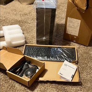 Lenovo Black personal computer with Keyboard and Accessories